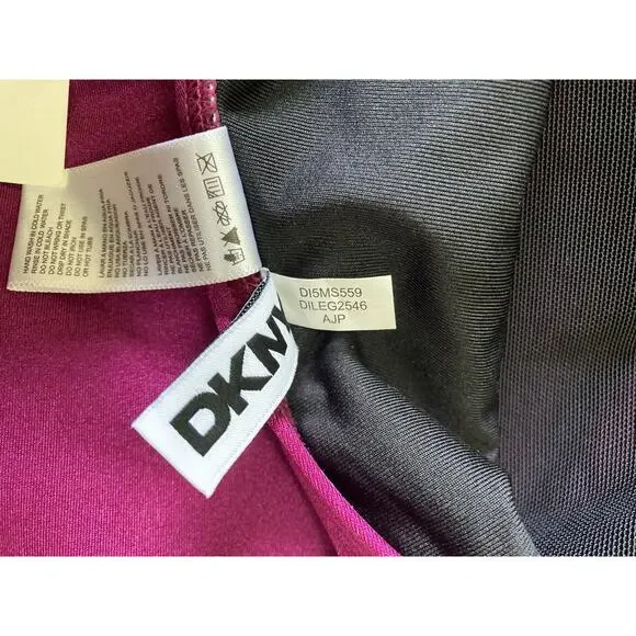 DKNY One Piece Womens Size Medium Swimsuit Padded Pink New With Tags - Picture 7 of 13